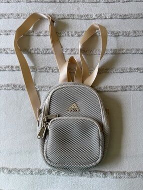adidas Cream Mesh Mini Crossbody Bag